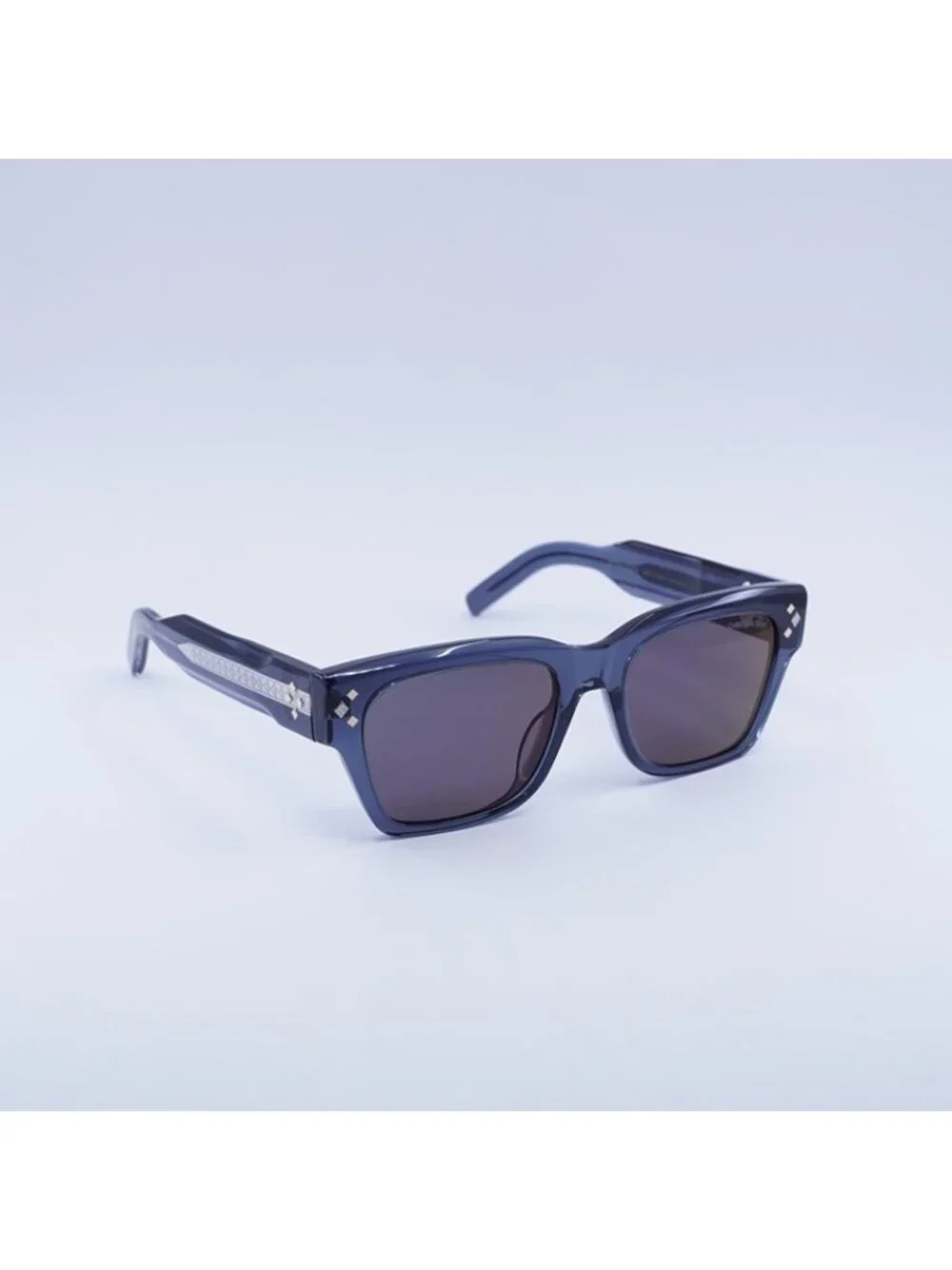 Dior CD DIAMOND S2 30G7 Sunglasses Blue Square Frame, Purple Mirrored Lenses